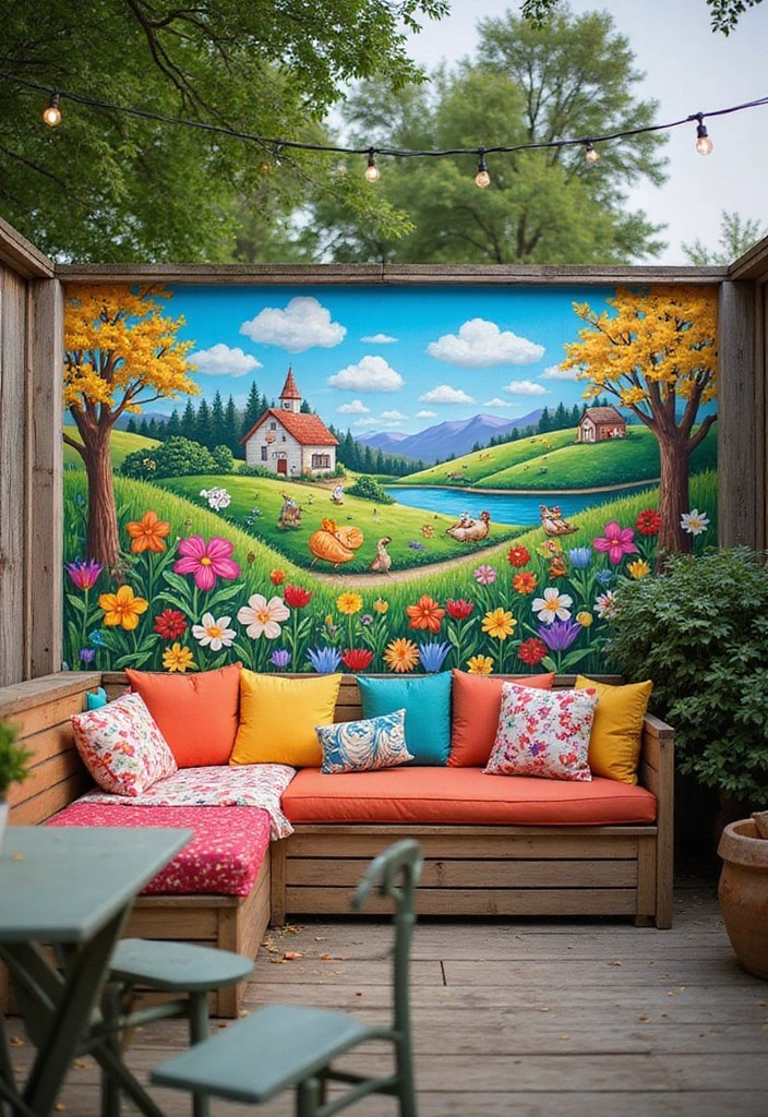 16 Backyard Ideas That’ll Make You Never Want to Leave Home Again! - 15. Artistic Outdoor Murals