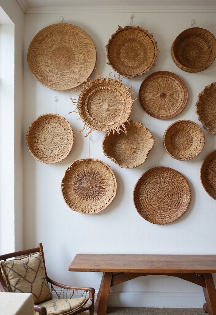 30 DIY Decor Projects You Can Do This Weekend (Your Friends Will Be Jealous!) - 11. DIY Woven Basket Wall Art
