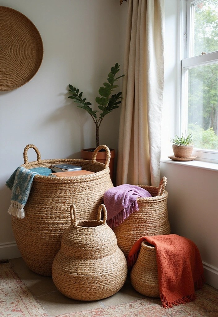 15 Aesthetic Home DIY Ideas to Elevate Your Decor - 11. Woven Baskets