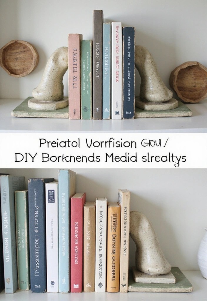 15 Aesthetic Home DIY Ideas to Elevate Your Decor - 14. DIY Bookends