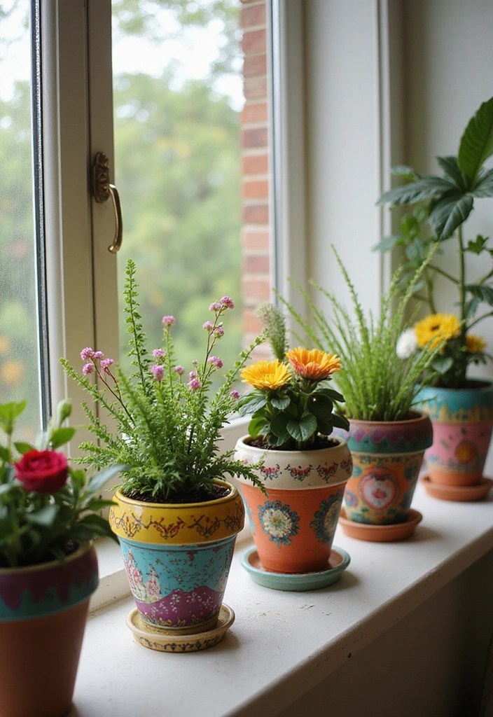 15 Aesthetic Home DIY Ideas to Elevate Your Decor - 4. Painted Flower Pots