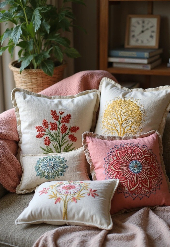 How to Personalize Your Fashion with DIY Projects - 11. Custom Embroidered Pillows